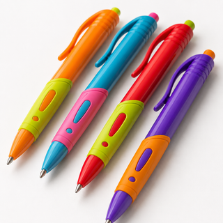 Retractable Blue Ink Ballpoint Pens — Wholesale Box of 24