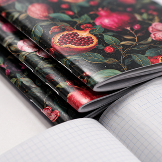 Pomegranate A4 Squared Notebook Set, 96 Sheets — Pack of 3