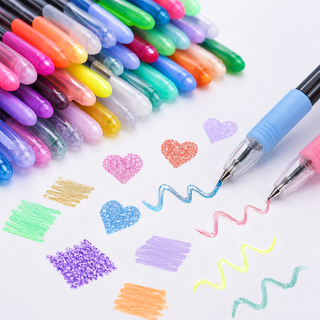 48-Colour Creative Gel Pen Set — Glitter, Metallic, Neon & Pastel