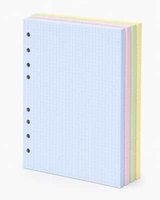 A5 Pastel Grid Refill Paper Pack — 200 Sheets