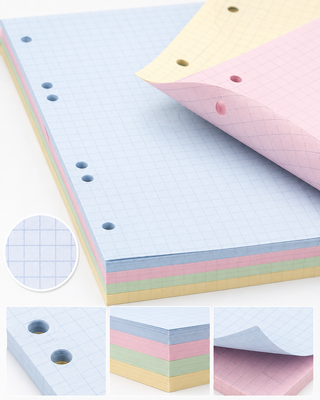 A5 Pastel Grid Refill Paper Pack — 200 Sheets