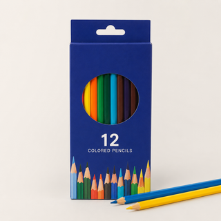 12-Colour Hexagonal Wooden Pencil Set — Pack of 12