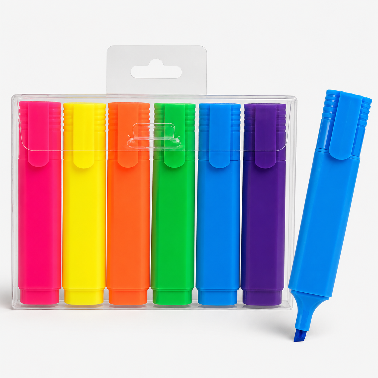 6-Colour Neon Highlighter Set — Pack of 6