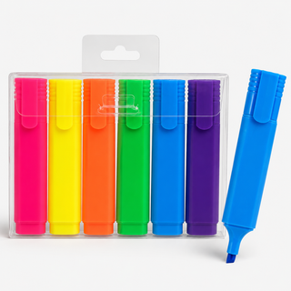 6-Colour Neon Highlighter Set — Pack of 6