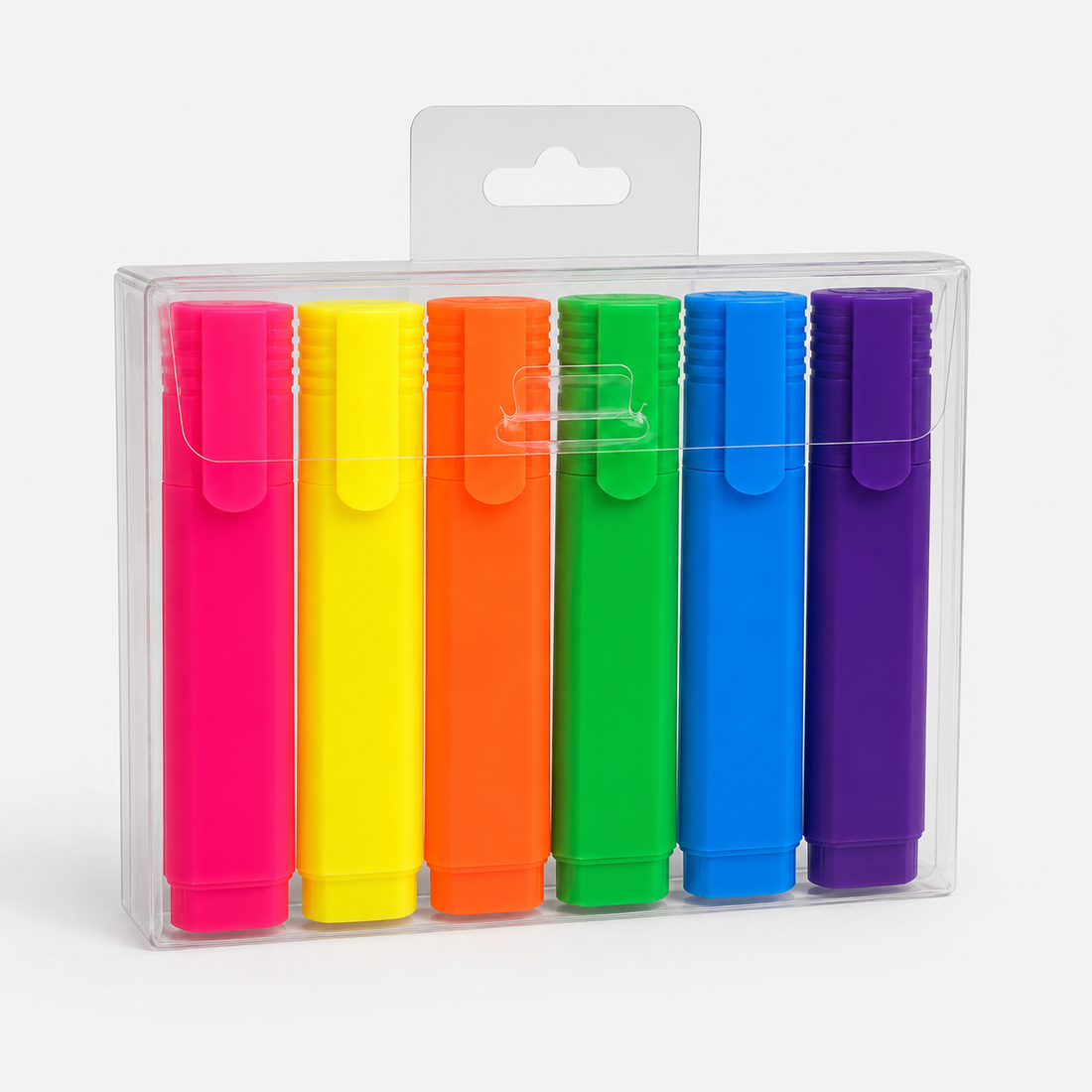 6-Colour Neon Highlighter Set — Pack of 6