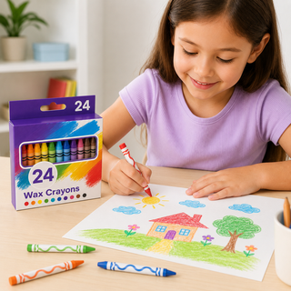 24-Colour Wax Crayon Set — Pack of 24