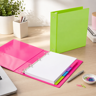 Pro Office 1.5-Inch A4 3-Ring Binders — Assorted Box of 6