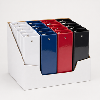 Assorted 1.5-Inch A4 Ring Binders — Wholesale Box of 4