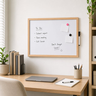 Wood-Framed Magnetic Whiteboards, 12 × 15 in — Set of 2