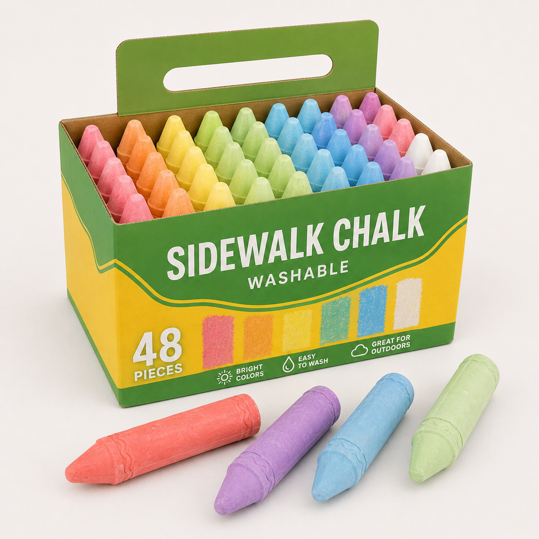 Washable Jumbo Sidewalk Chalk — Pack of 48