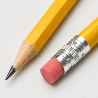 HB Wooden Pencils with Erasers — Pack of 12
