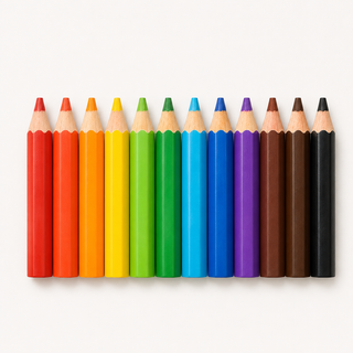 Jumbo Triangular Coloured Pencils for Little Hands — Set of 12