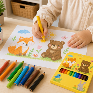 Jumbo Triangular Coloured Pencils for Little Hands — Set of 12