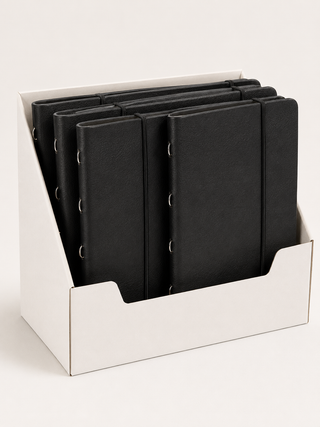 Refillable A5 Ring Planners with Elastic Closure — Pack of 4