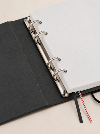 Refillable A5 Ring Planners with Elastic Closure — Pack of 4