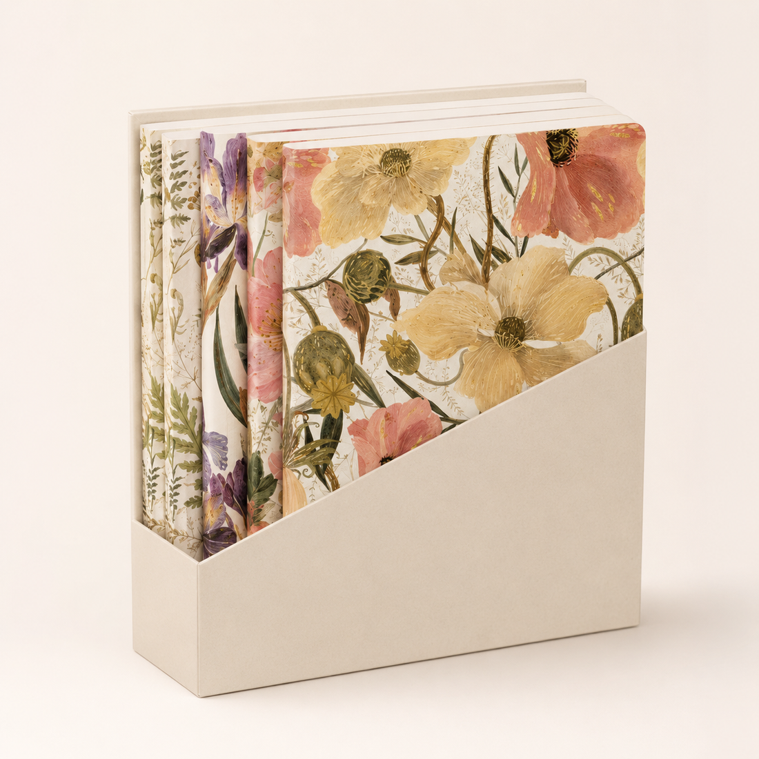 Floral Squared Notebooks, 48 Sheets — Pack of 5