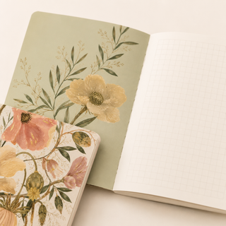 Floral Squared Notebooks, 48 Sheets — Pack of 5