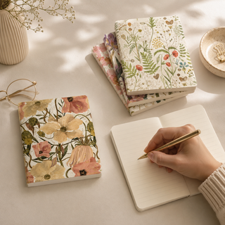 Floral Squared Notebooks, 48 Sheets — Pack of 5