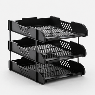 3-Tier A4 Document Tray Organisers — Box of 4