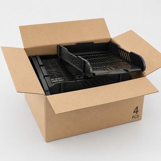 3-Tier A4 Document Tray Organisers — Box of 4