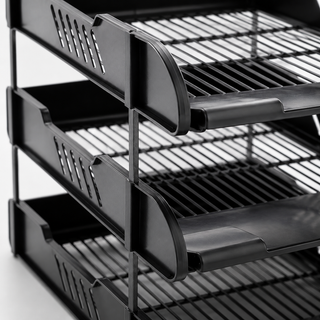 3-Tier A4 Document Tray Organisers — Box of 4