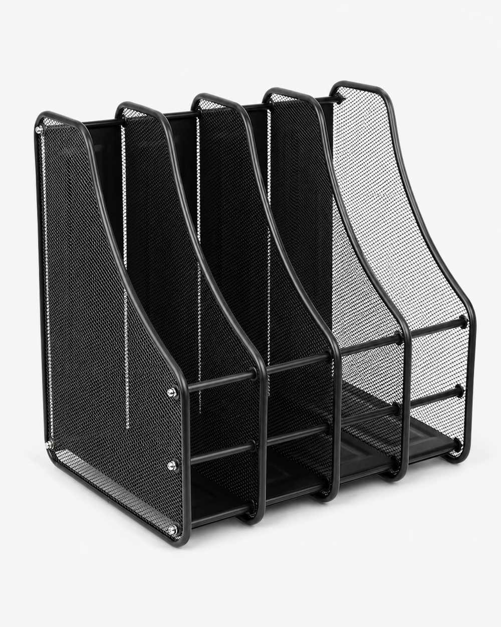 4-Compartment Metal Mesh File Organisers — Box of 4