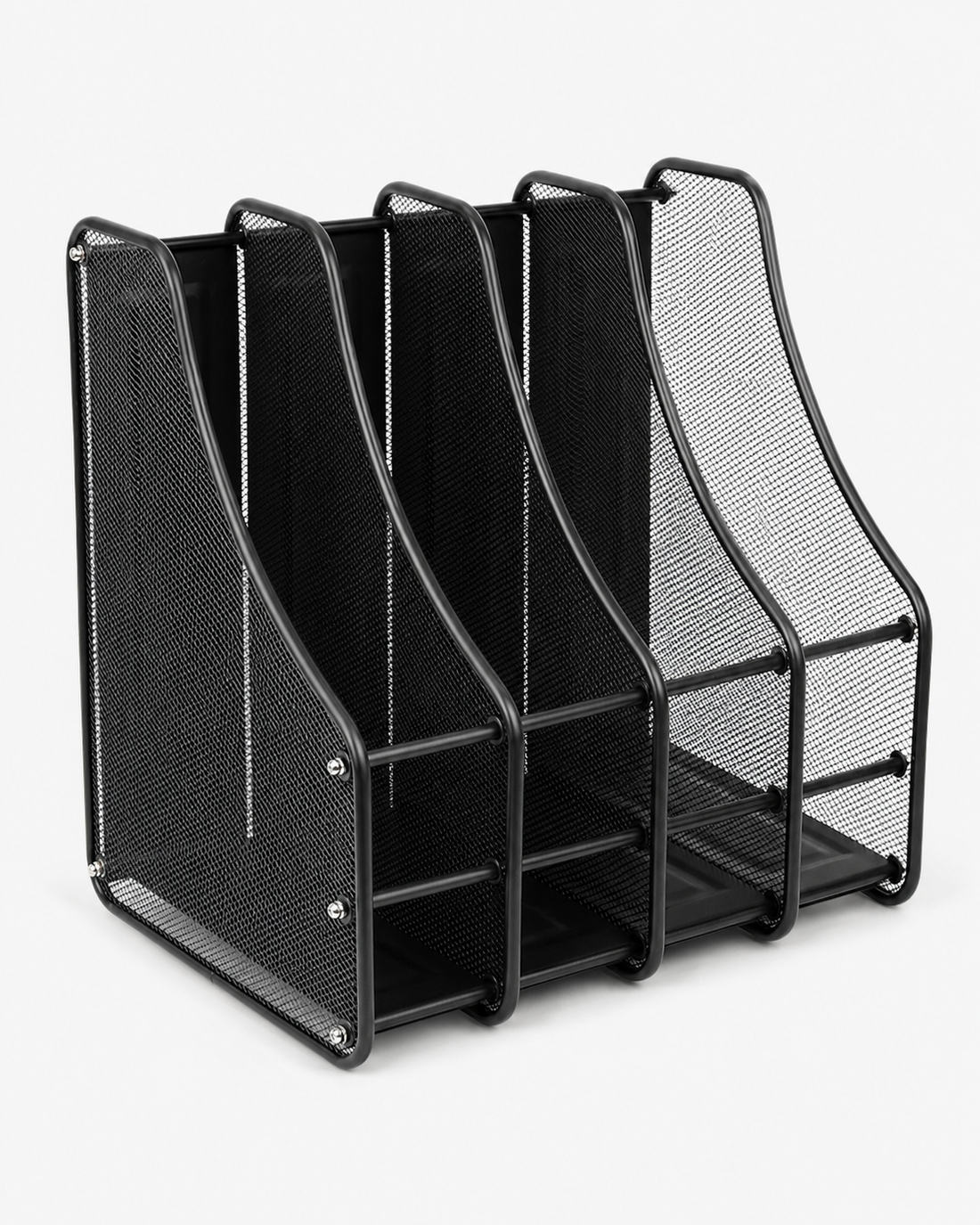 4-Compartment Metal Mesh File Organisers — Box of 4