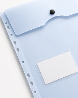 Pastel A4 Punched Document Wallets — Pack of 6