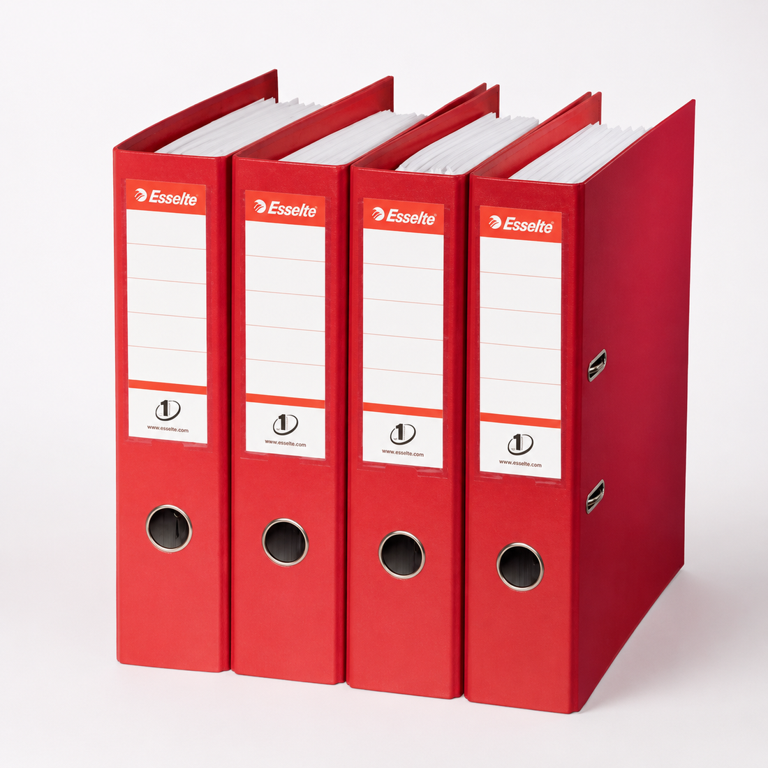 Esselte Red A4 Lever Arch Files — Set of 4