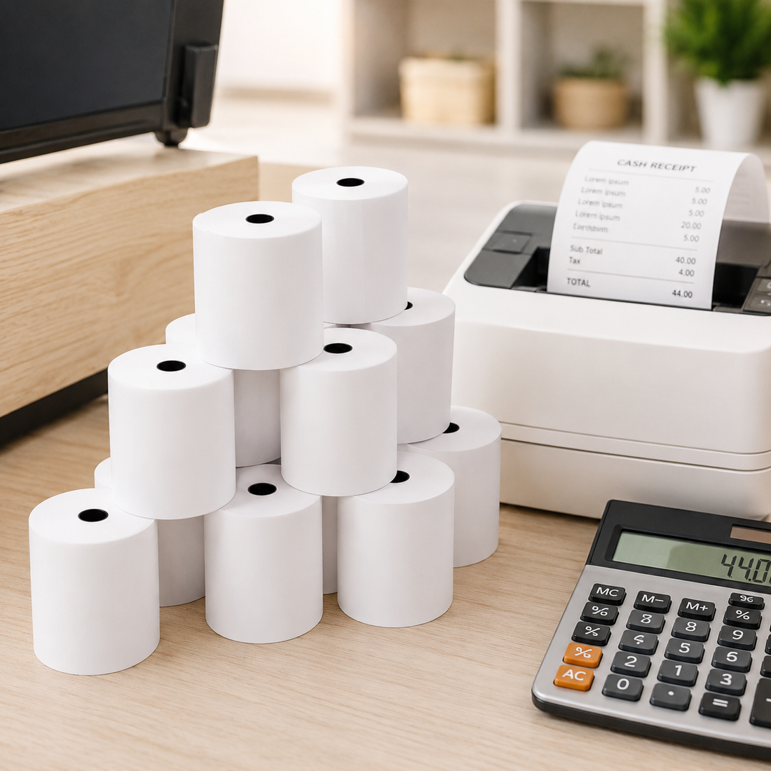 57 × 40 mm Thermal Receipt Paper Rolls — Pack of 10